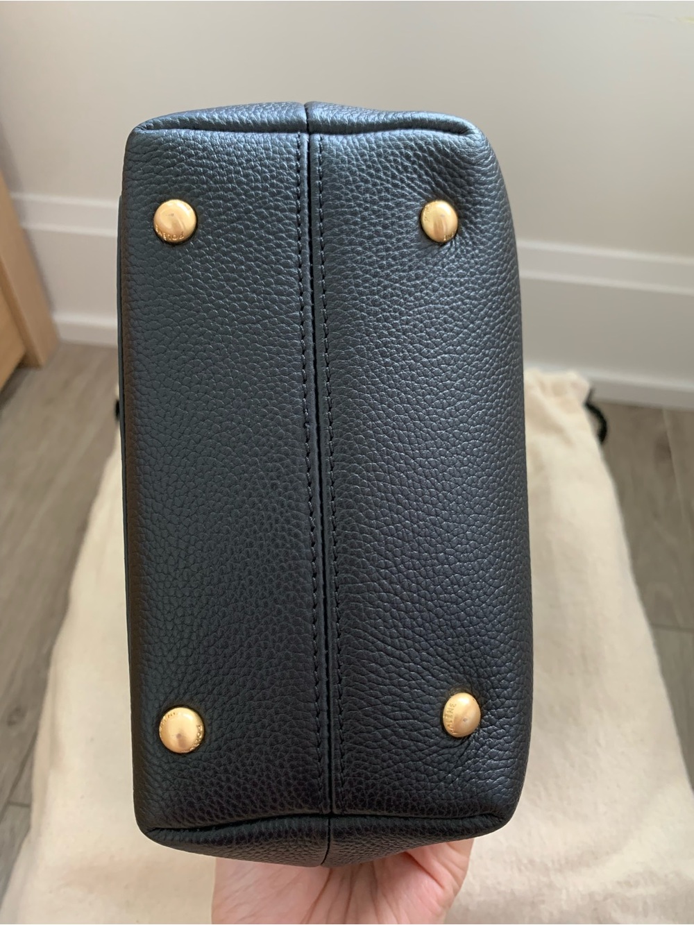 Polene Numero Un Mini Backpack-Black Leather & Suede - Picture 6 of 12
